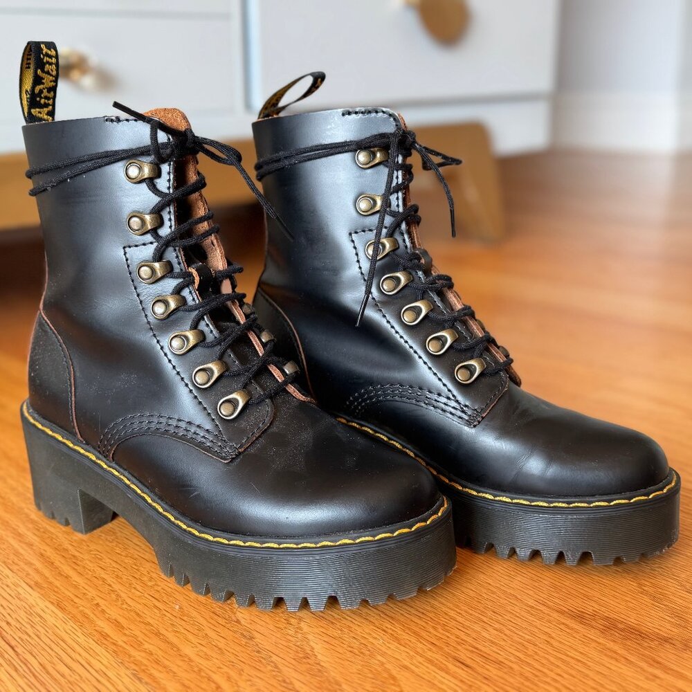Dr. Martens Black Ankle Leona Boots